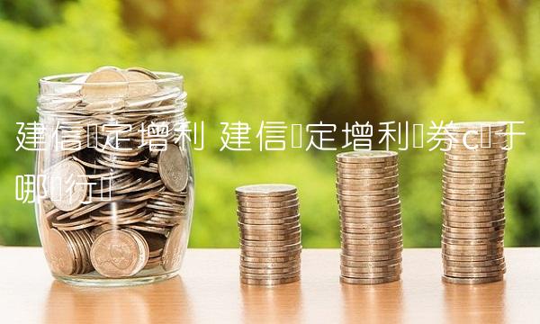 建信稳定增利 建信稳定增利债券c属于哪个行业