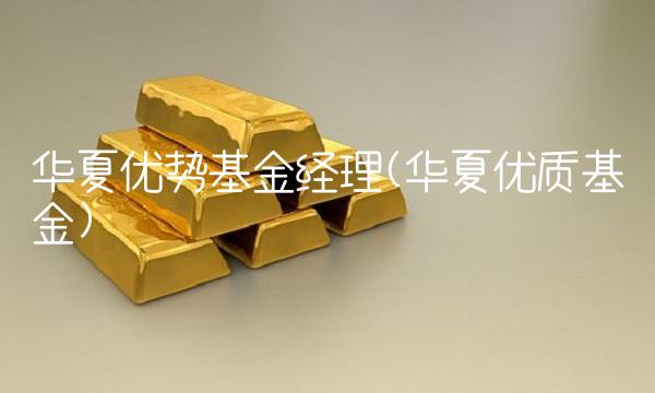 华夏优势基金经理(华夏优质基金)