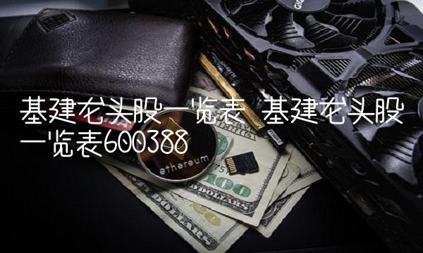基建龙头股一览表 基建龙头股一览表600388