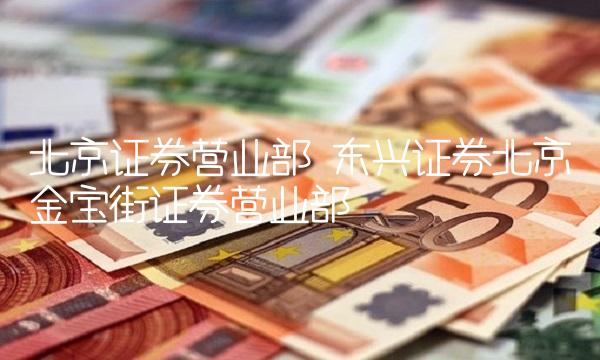 北京证券营业部 东兴证券北京金宝街证券营业部