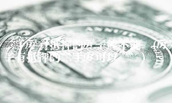 二手房有抵押的房子能不能买(房子有抵押的二手房可以卖吗)