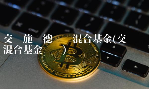 交银施罗德启汇混合基金(交银启汇混合基金净值)