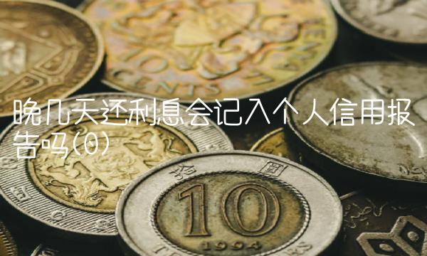 晚几天还利息会记入个人信用报告吗(0)