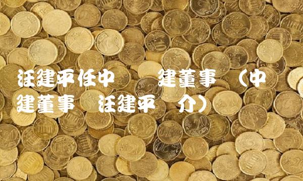 汪建平任中国铁建董事长(中国铁建董事长汪建平简介)