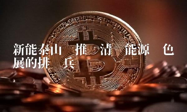 新能泰山——推动清洁能源绿色发展的排头兵