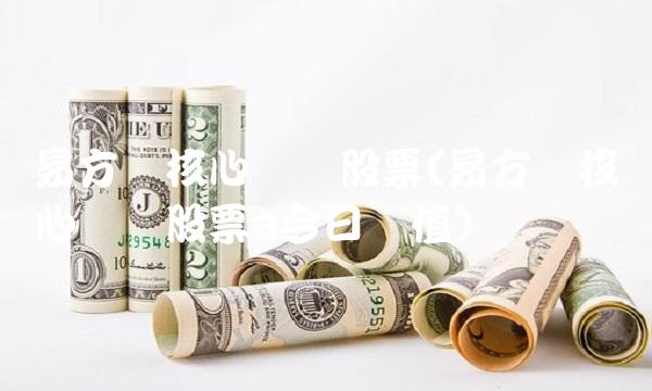 易方达核心优势股票(易方达核心优势股票a今日净值)