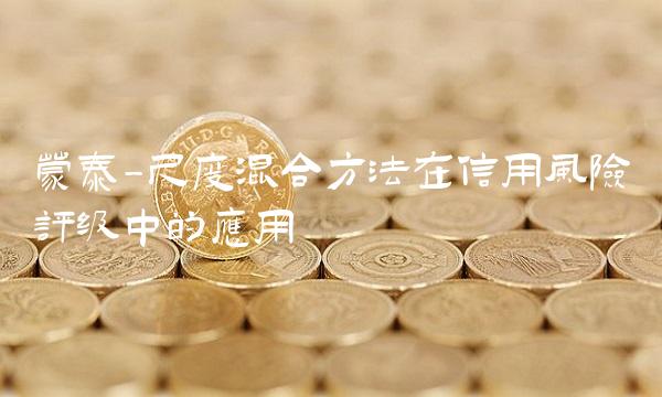 蒙泰-尺度混合方法在信用风险评级中的应用