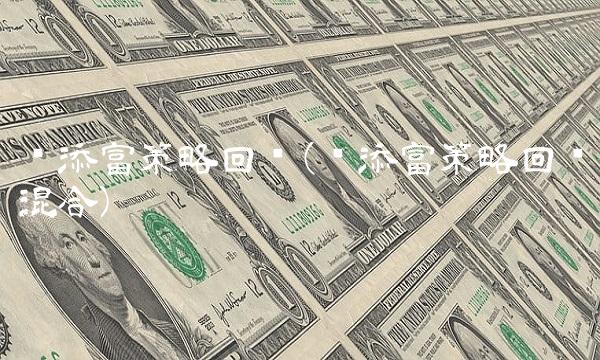 汇添富策略回报(汇添富策略回报混合)