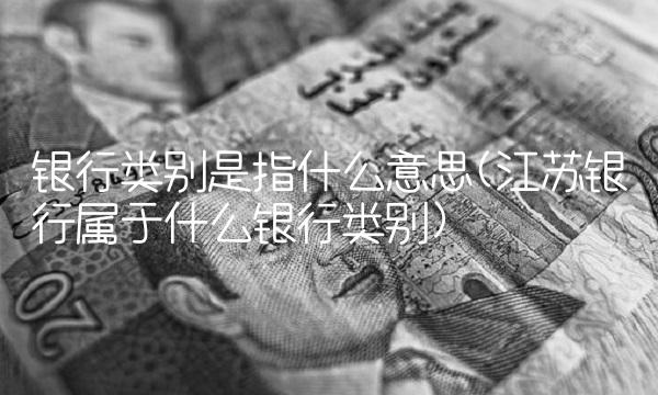 银行类别是指什么意思(江苏银行属于什么银行类别)