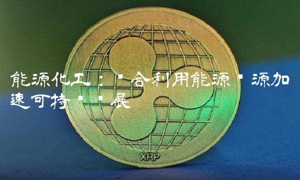 能源化工：综合利用能源资源加速可持续发展