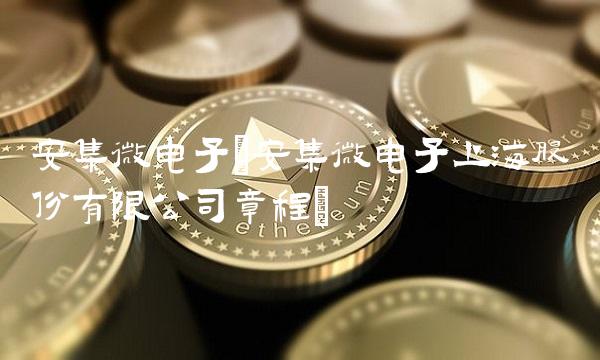 安集微电子(安集微电子上海股份有限公司章程)(1)