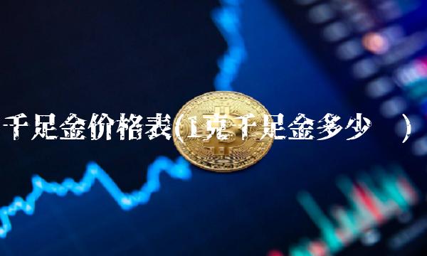 千足金价格表(1克千足金多少钱)