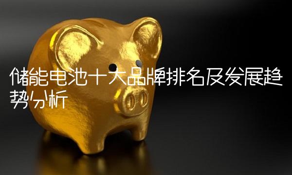 储能电池十大品牌排名及发展趋势分析