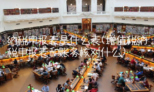 纳税申报表是什么表(增值税纳税申报表和账务核对什么)