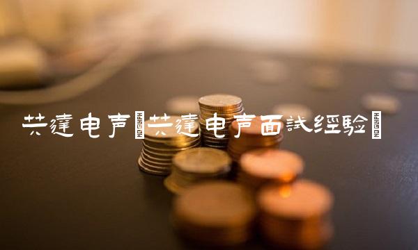 共达电声(共达电声面试经验)