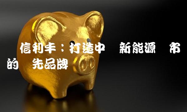 长信利丰：打造中国新能源车市场的领先品牌
