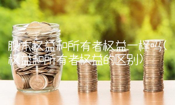 股东权益和所有者权益一样吗(权益和所有者权益的区别)