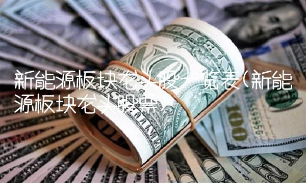 新能源板块龙头股一览表(新能源板块龙头股票)