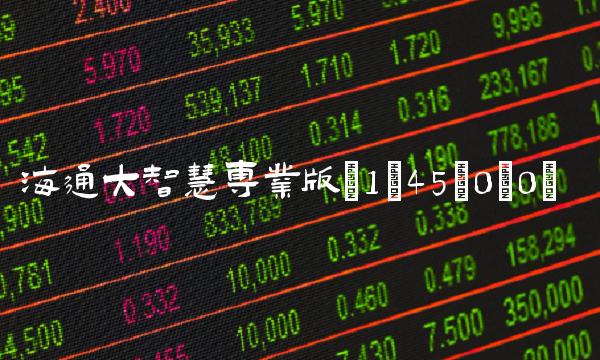 海通大智慧专业版(1;45;0;0)