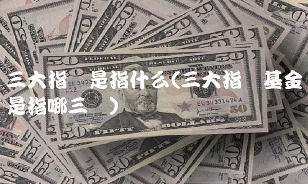 三大指数是指什么(三大指数基金是指哪三个)