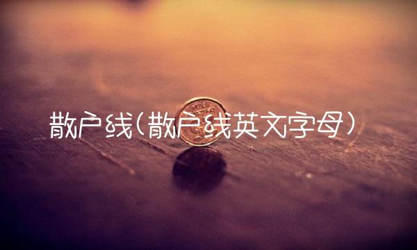 散户线(散户线英文字母)