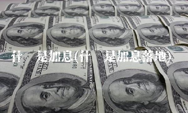 什么是加息(什么是加息落地)