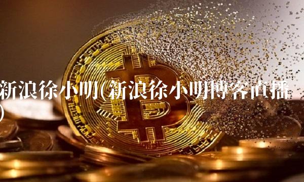 新浪徐小明(新浪徐小明博客直播)
