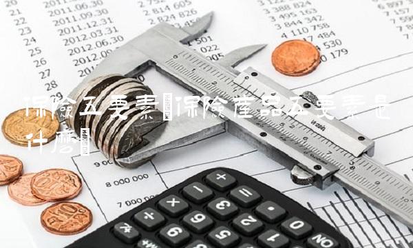 保险五要素(保险产品五要素是什么)