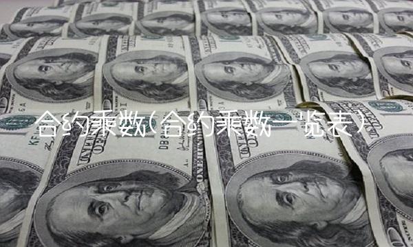 合约乘数(合约乘数一览表)