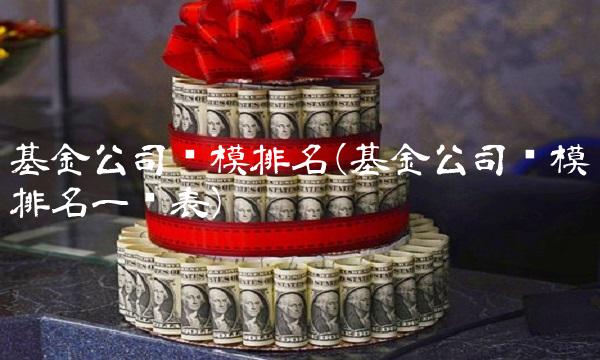 基金公司规模排名(基金公司规模排名一览表)