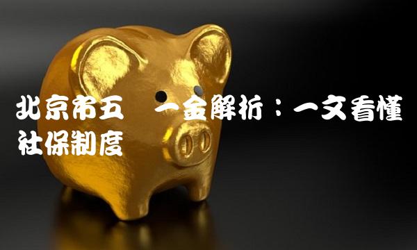 北京市五险一金解析：一文看懂社保制度