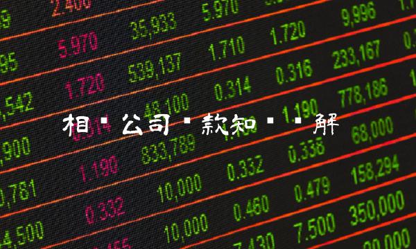 相关公司贷款知识详解