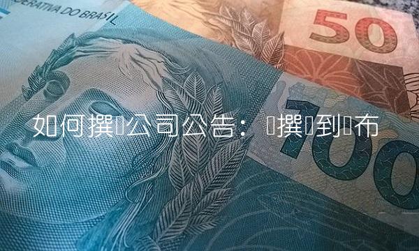 如何撰写公司公告：从撰写到发布