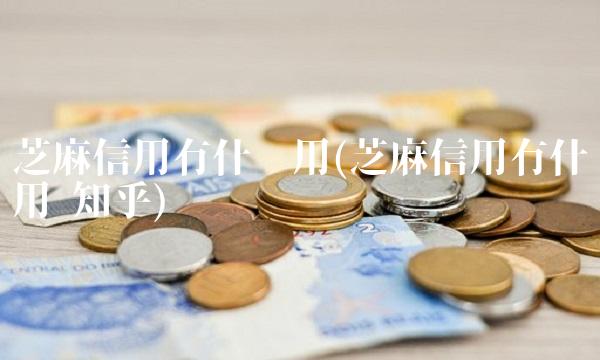 芝麻信用有什么用(芝麻信用有什么用 知乎)