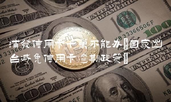 浦发信用卡千万不能办(国家出台减免信用卡逾期政策)(1)