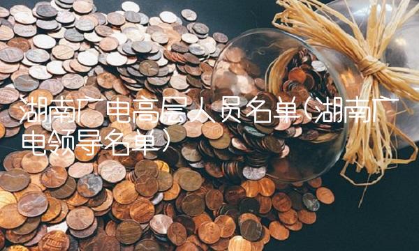 湖南广电高层人员名单(湖南广电领导名单)(1)
