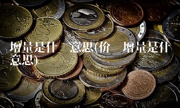 增量是什么意思(价值增量是什么意思)