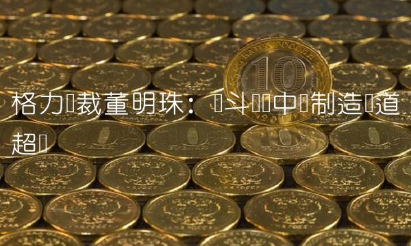 格力总裁董明珠：奋斗实现中国制造弯道超车