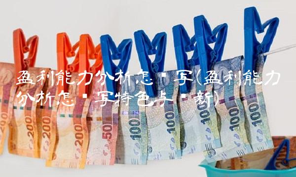 盈利能力分析怎么写(盈利能力分析怎么写特色与创新)