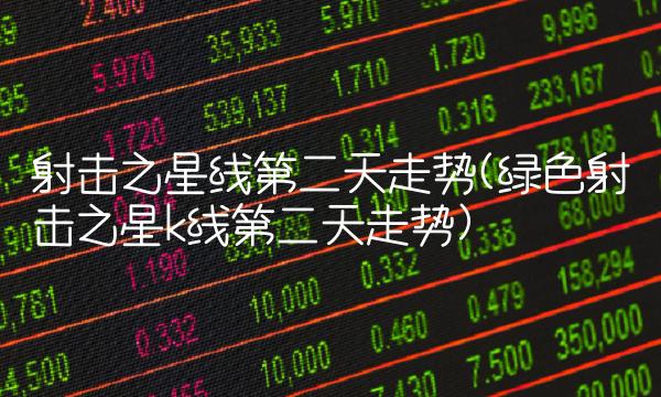 射击之星线第二天走势(绿色射击之星k线第二天走势)