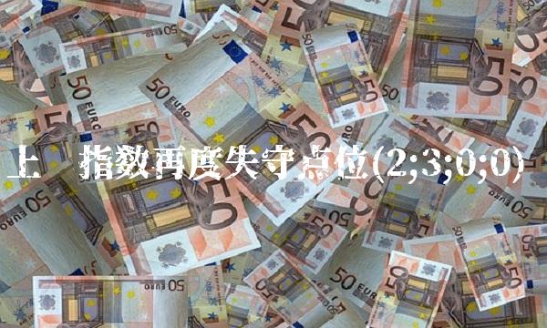 上证指数再度失守点位(2;3;0;0)