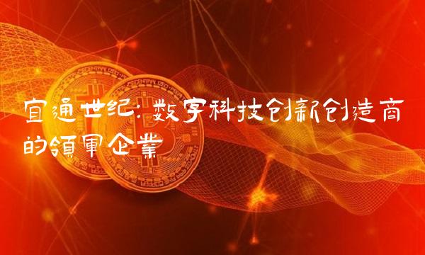 宜通世纪：数字科技创新创造商的领军企业