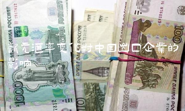 新元汇率变化对中国出口企业的影响