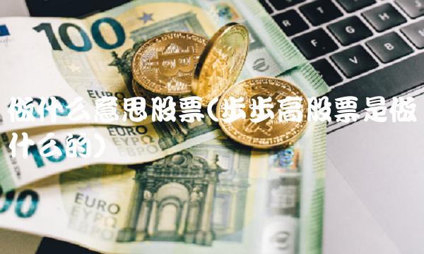 做什么意思股票(步步高股票是做什么的)