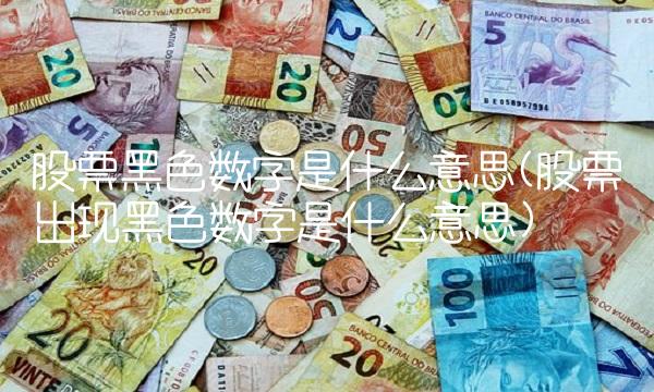 股票黑色数字是什么意思(股票出现黑色数字是什么意思)