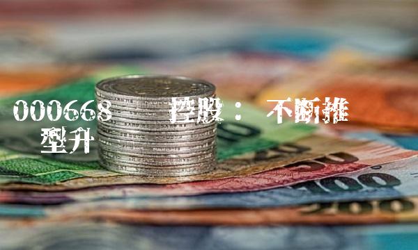 000668荣丰控股： 不断推动产业转型升级