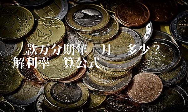 贷款万分期年每月还多少？——详解利率计算公式