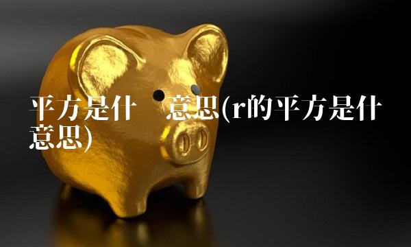 平方是什么意思(r的平方是什么意思)