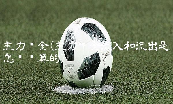 主力资金(主力资金流入和流出是怎么计算的)