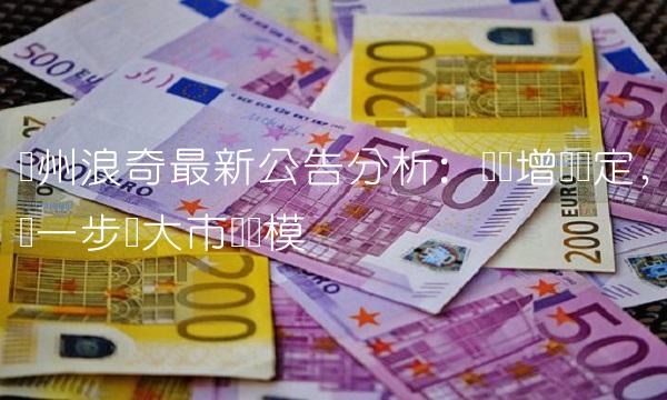 广州浪奇最新公告分析：业绩增长稳定，进一步扩大市场规模